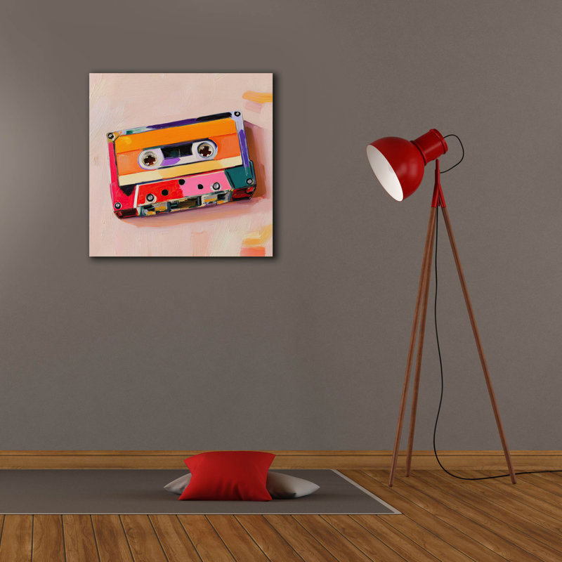 «Vintage Cassette Tape 2» par Ann Klee, art mural sur toile, 26 po x 26 po, 26"x26"