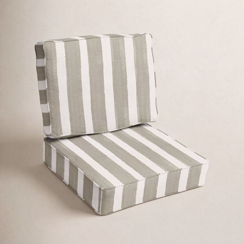 Gia Coconut Indoor/Outdoor Seat/Back Cushion, 25" W x 25" D