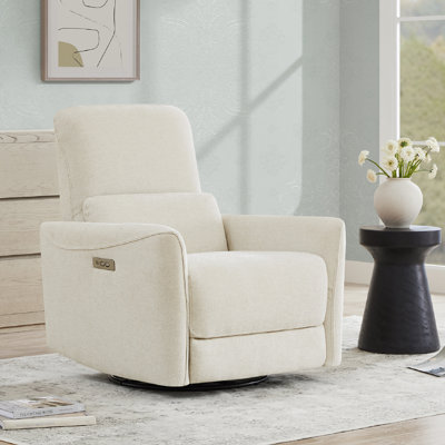 Fauteuil inclinable électrique pivotant rembourré Mikkel