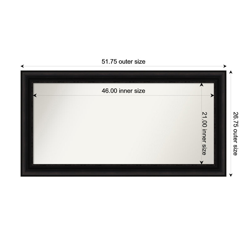 Miroir mural Senaiya, Rectangle, 26,75 po x 51,75 po