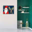 «Bright Christmas Santa Blue» par Anne Tavoletti, art mural sur toile-1607115587