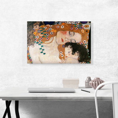 Les trois âges de la femme - détail 1905 par Gustav Klimt - impression sur toile tendue