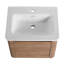 Meuble-lavabo mural avec lavabo en céramique blanche et porte à fermeture douce, emballage KD, contreplaqué-115922340
