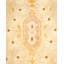 Tapis unique ivoire / brun noué à la main 2 pi 7 po x 14 pi 2 po Volf Eclectic