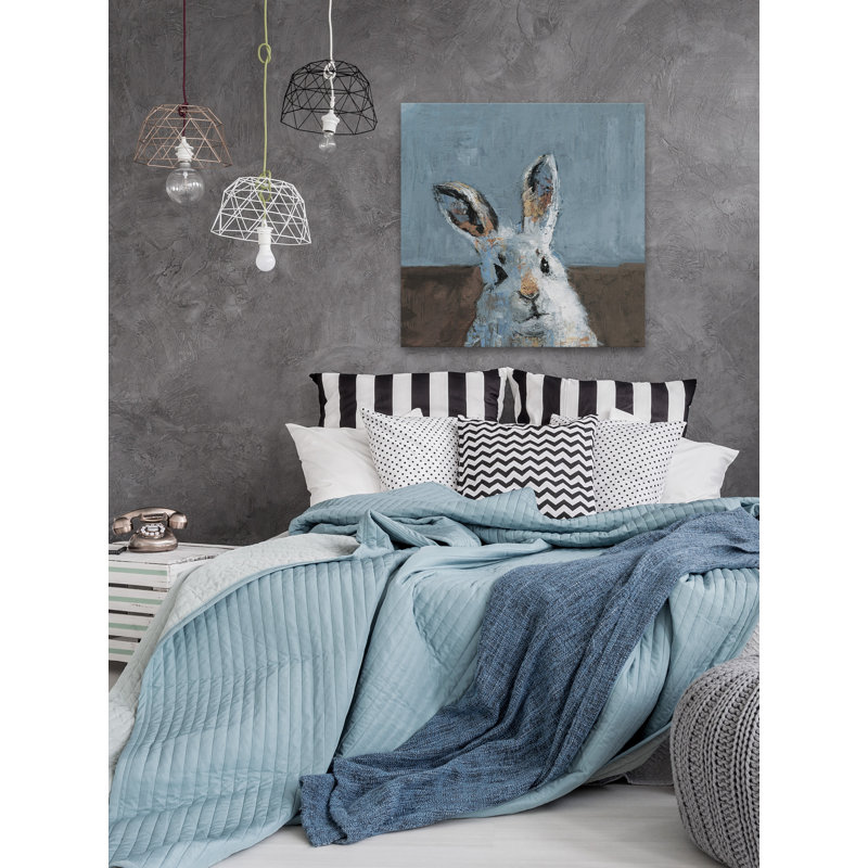 Bonjour Bonjour, reproduction sur toile tendue, H 12 po x l 12 po x P 1,5 po