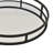 Shaya Round Tray, Gallery Frame w Rails, Glass, Black Metal 15 Inch