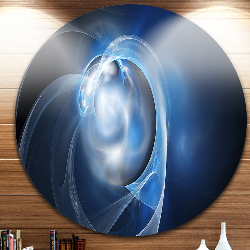 «Fractal Lighting in Dark Blue», impression sur métal, H 23 po x l 23 po x P 1 po