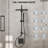 Modern Shower System with 13.38" Rainfall Shower Head and Handheld Spray-111856374