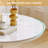 19.69" Cream Round Sintered Stone Small Coffee Table Side table