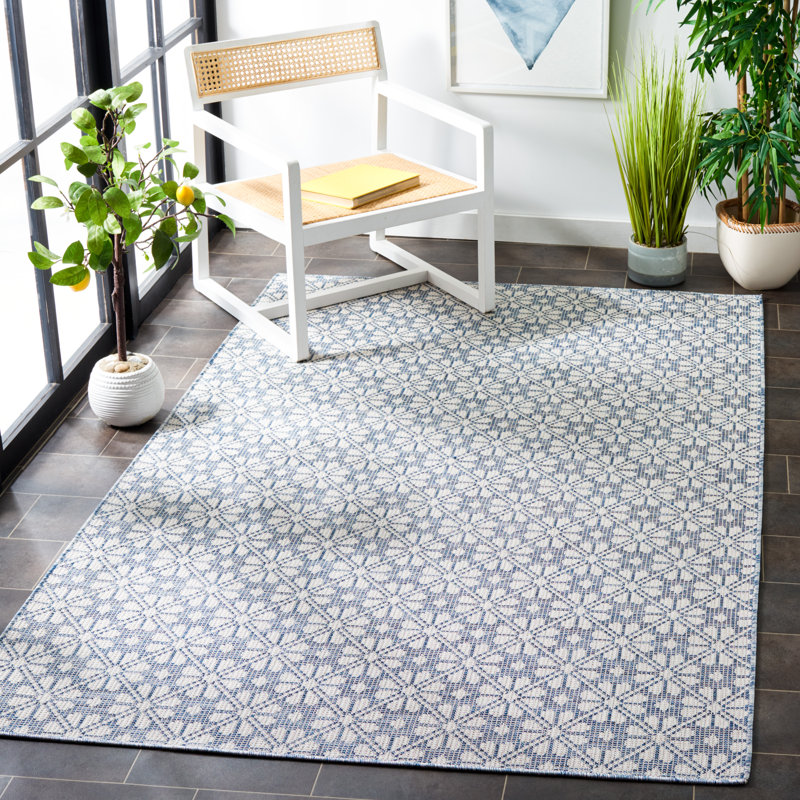 Msr400 Performance Geometric Indoor/Outdoor Area Rug, Rectangle 6'5" x 9'6"