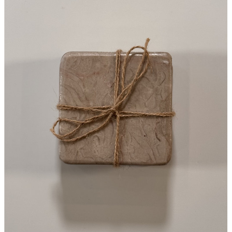 Sous-verres en marbre (ensemble de 4), Beige