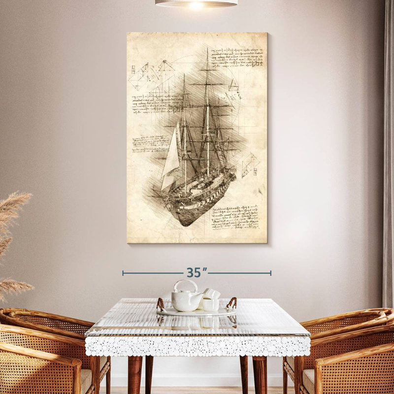 Aletra Ship Old, 51" H x 34" W