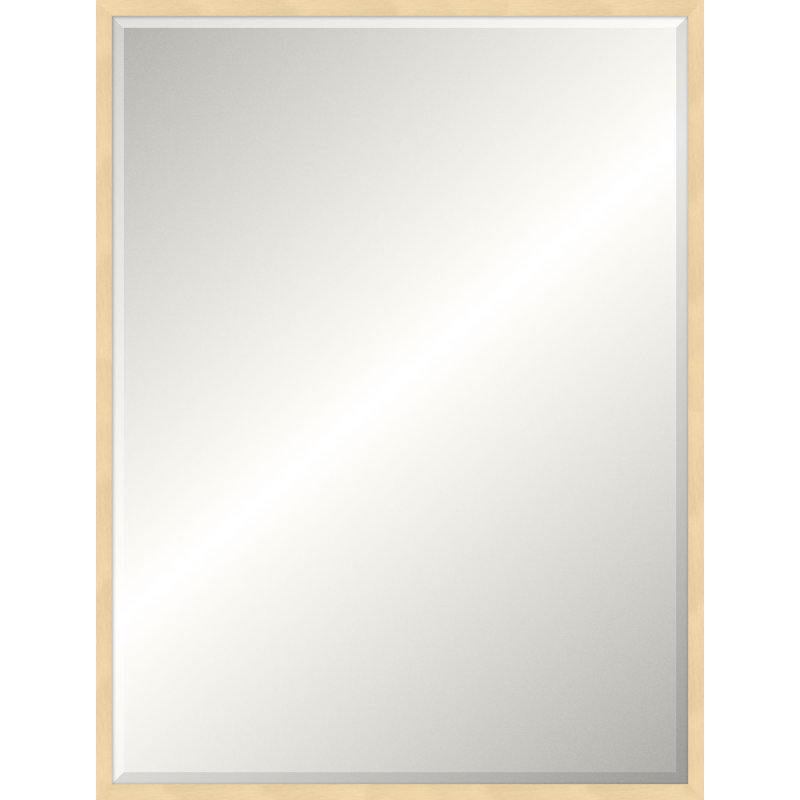 Davenport Solid Wood Beveled Mirror, Blonde Maple, 49.75" x 37.75", Rectangle