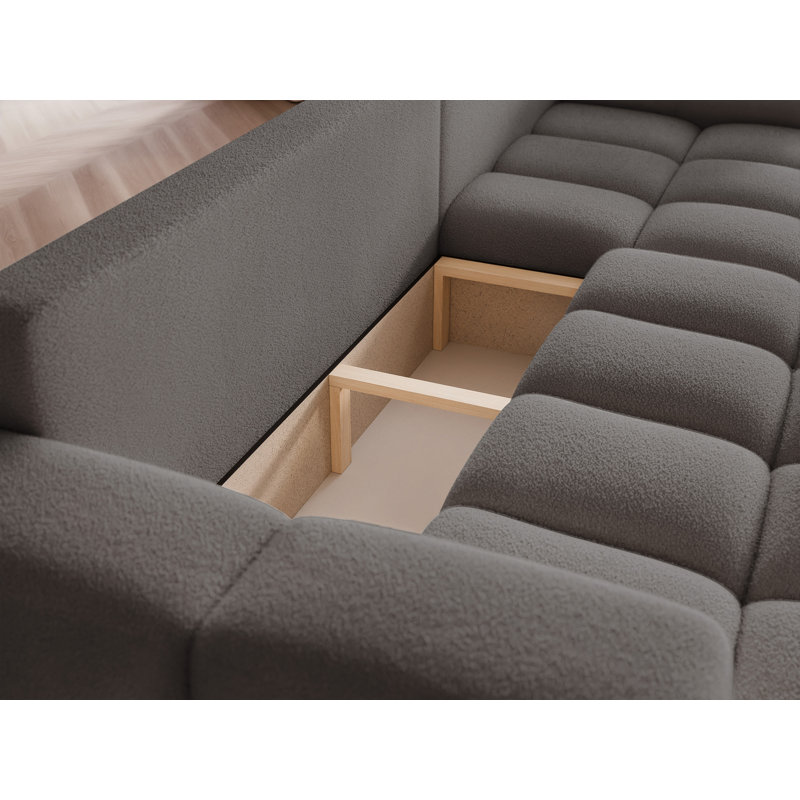 4 Seater Sofa Bed, Dark Grey