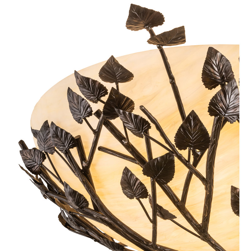 Rustic Lodge 4 - Light Semi Flush Mount