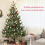 Arbre de Noël 7 pi avec look, 2901 pointes, assemblage facile, branches ignifuges, feu stable, base