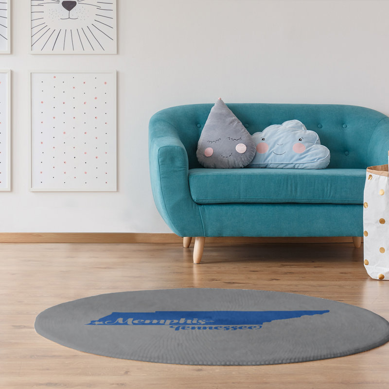 Chenille Indoor Rug, Round 5'