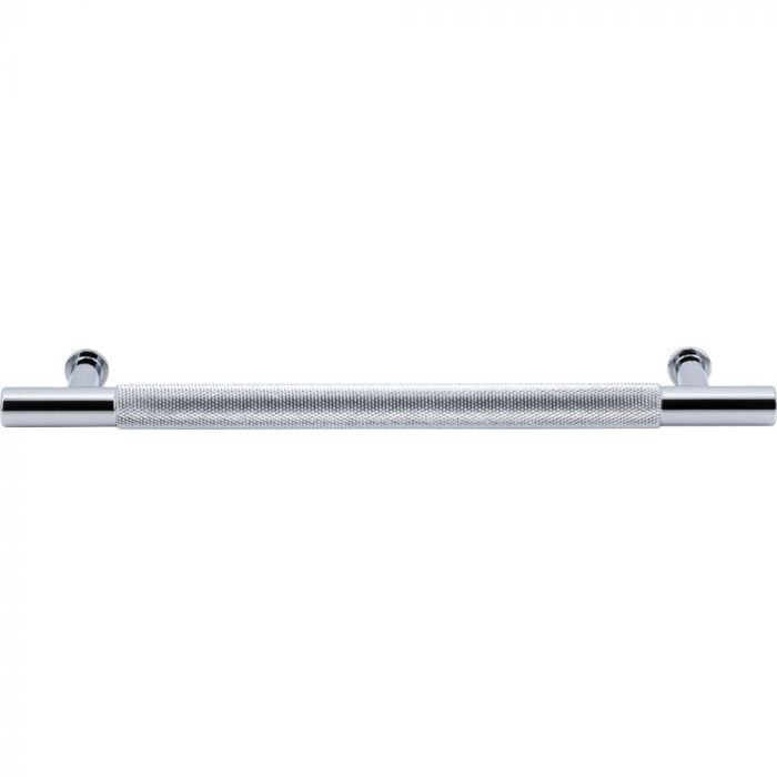 Beliza Knurled Bar Pull, Polished Chrome, 6 5/16"
