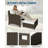 5-Piece Outdoor Patio Conversation Set – PE Rattan Wicker Chairs, Hidden Ottomans, Soft Cushions & Glass Coffee Table for Porch, Backyard, Balcony