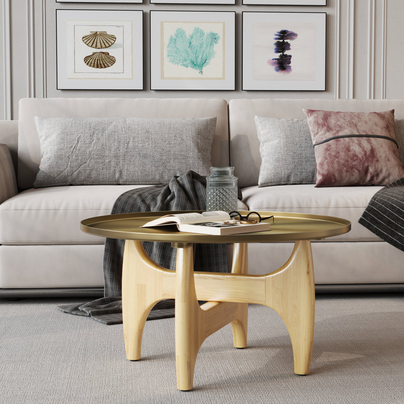 Round Coffee Table, Beige