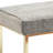 Elle Decor Giselle 43'' W Modern Entryway Bench, Shiny Metal Legs, Upholstered Vanity Stool & Bedroom Settee