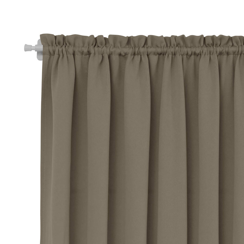 Penryn Room Darkening Curtain Single Panel, 54" W x 40" L, Khaki