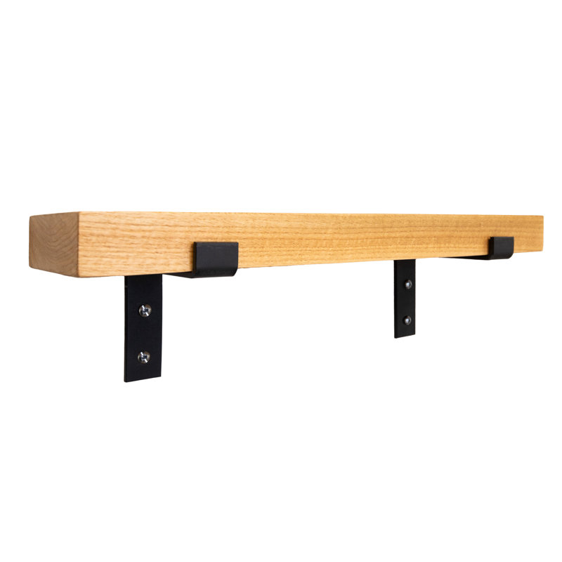 Tablette en bois massif Emerald Lee, Naturel, H 2 po x l 17 po x P 4,5 po