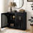 Sideboard Cabinet with 2 Outlet Holes, Buffet Cabinet with Storage, Narrow Side Cabinet for Living Room Entryway Hallway Kitchen-1884465873