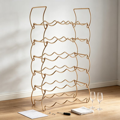 Stackable Wine Rack for Bottles - Classic Metal Wine Storage for Bar, Wine Cellar, Cabinet, Pantry, and Kitchen Countertop