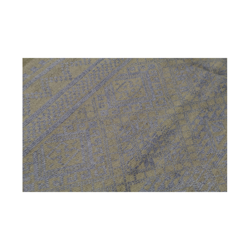 Tapis oriental en laine noué à la main bleu / kaki La Ciel