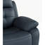 Non inclinable avec table rabattable et cuir véritable en mousse 3 porte-gobelets en acier inoxydable - bleu + gris