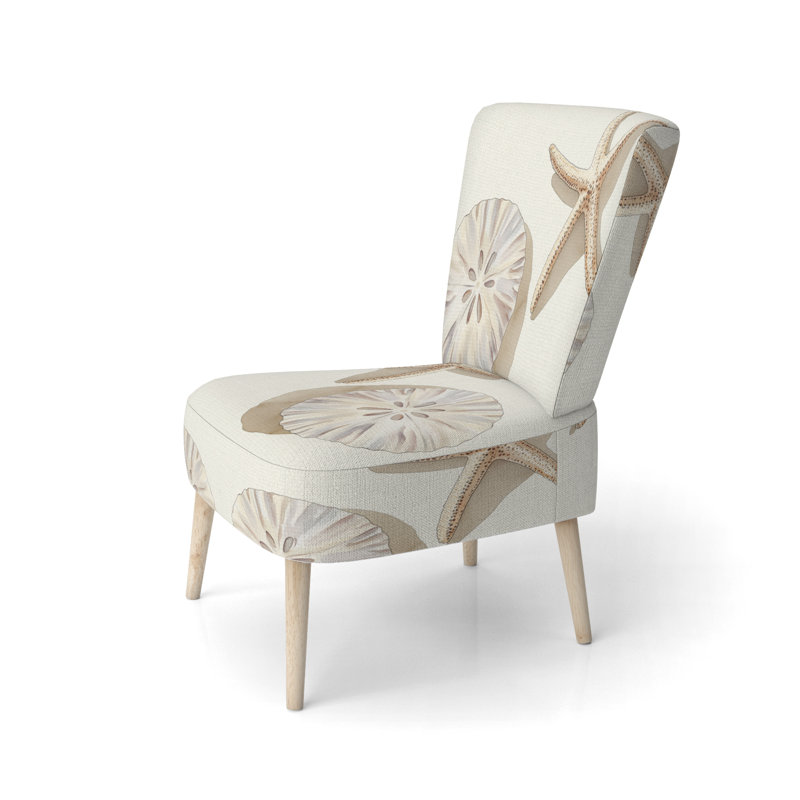 Chaise rembourrée Starfish, Chaise d'appoint sans accoudoirs