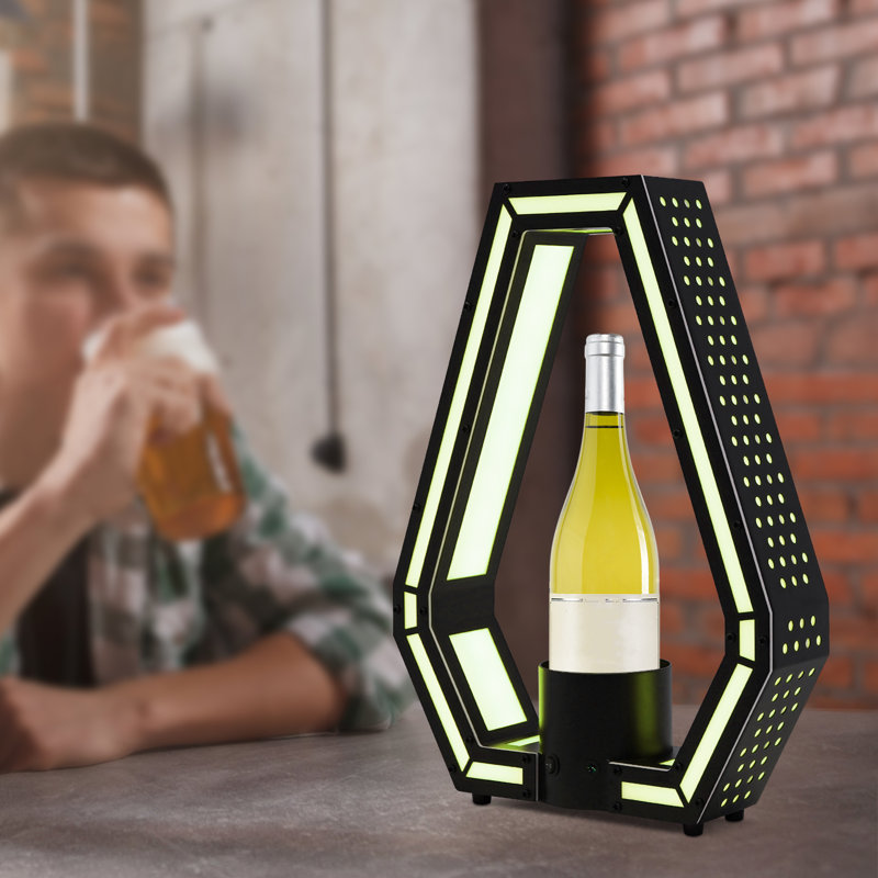 Liquor Bottle Display Shelf Glowing LED Wine Bottle Display With Remote Control
