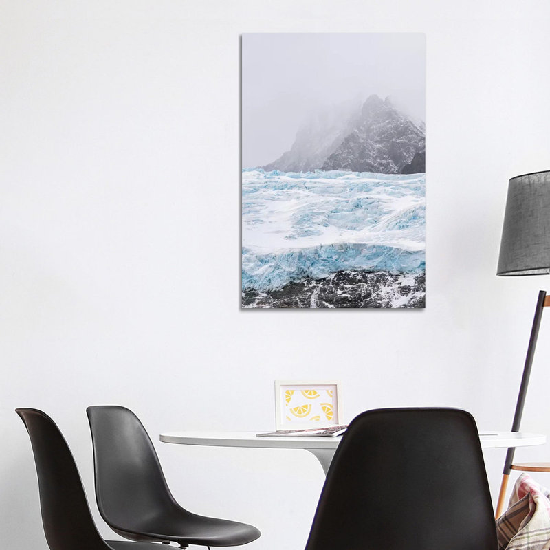 Glaciers of Drygalski Fjord at the Southern End of South Georgia. 1 Piece Wrapped Canvas Wall Art