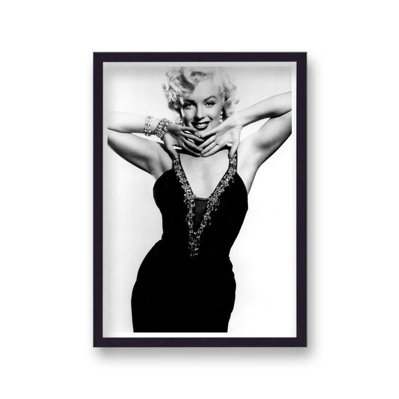 Marilyn Monroe Smiling Publicity Shot Wearing Gown - Single Picture Frame Print