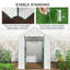 Walk In 143*140*190 cm Steel 1 Piece Walk-in Greenhouse White with Roll-up Door and Windows-134740678
