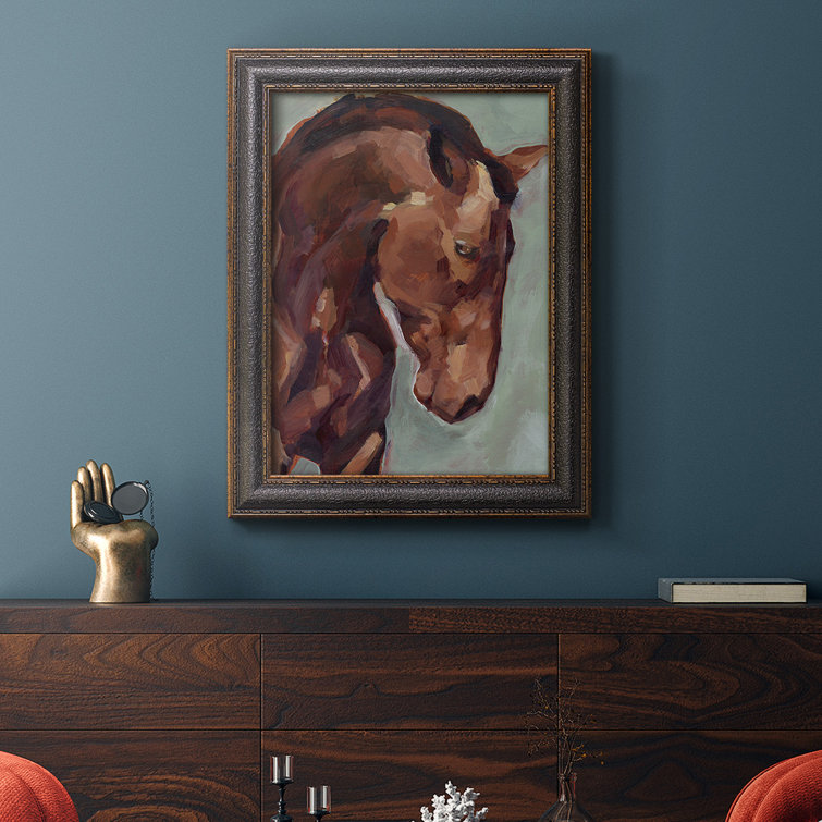Paint by Number Horse II Premium Framed Canvas- Ready to Hang August Grove Size: 27 H x 18 W x 2.5 D