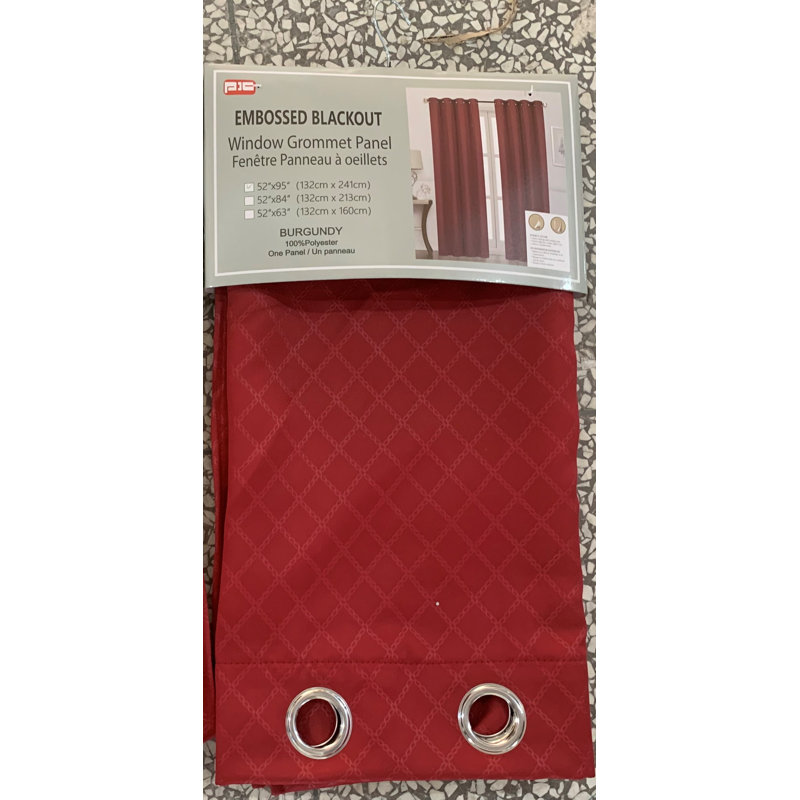 Rideau simple occultant Argyle, L 52 po x L 63 po, Argent