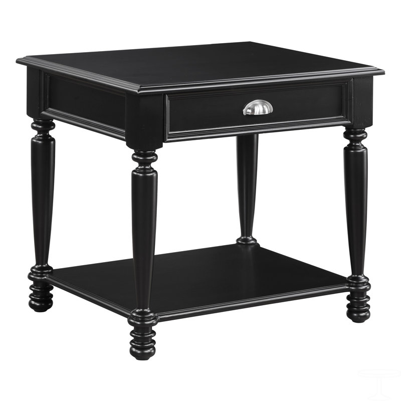 Table de bout avec tiroir et tablette inférieure 1 pièce