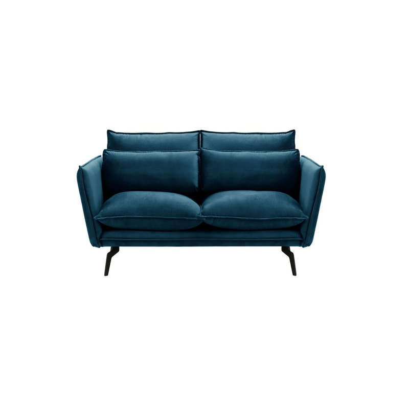 Dafinka 2 Seater Velvet Sofa, Dark Blue