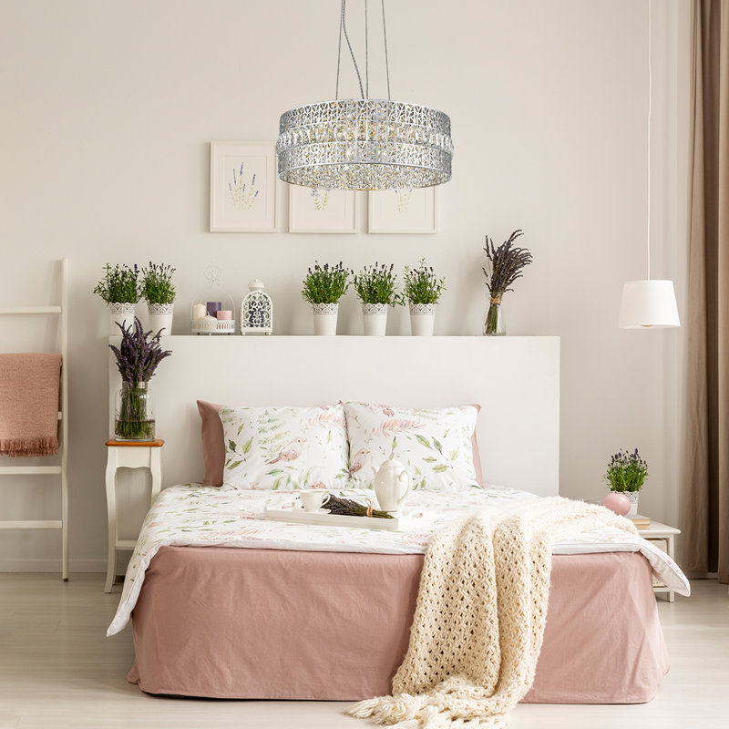 Mollie 7 - Light Chrome Drum Pendant