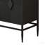 Armoire de rangement 31,5 po, 2 portes, décor moderne avec pieds en métal pour le salon - noir