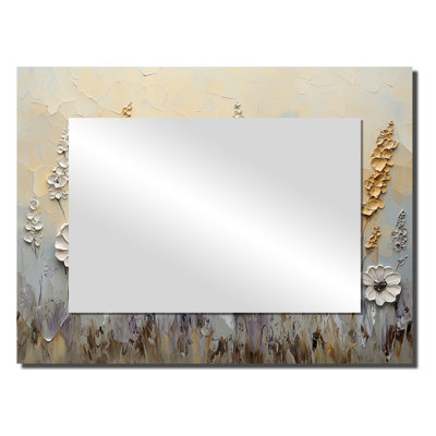 Golden Glow Wildflowers Meadow Of Light - miroir mural floral - imprimé sur métal