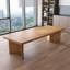 Table de conférence rectangulaire simple en bois massif de 110,24 po de couleur naturelle