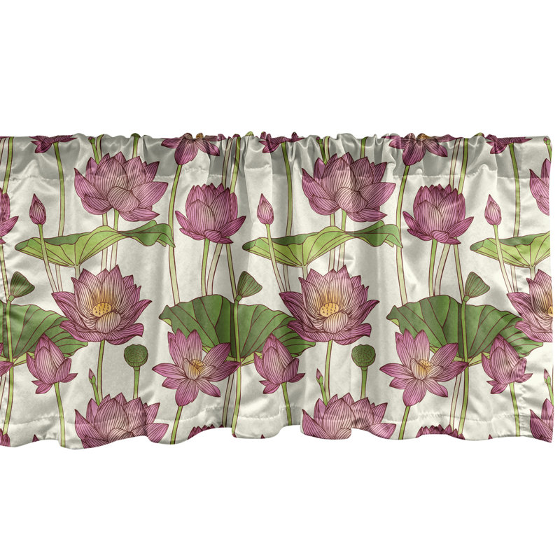 Ensemble de 2 cantonnières Ambesonne damassées de style occidental 46778, L 54 po x L 12 po