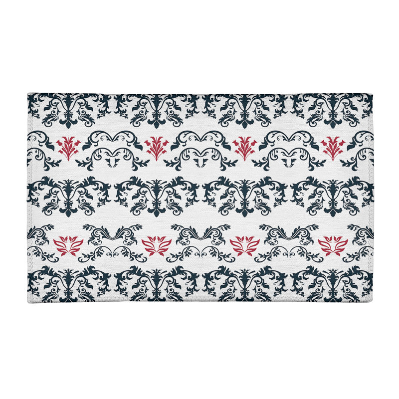 Damask Indoor Rug, Rectangle 3' x 5'