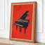 Piano in Red Retro - Wrapped Canvas-1743633701-1743633708