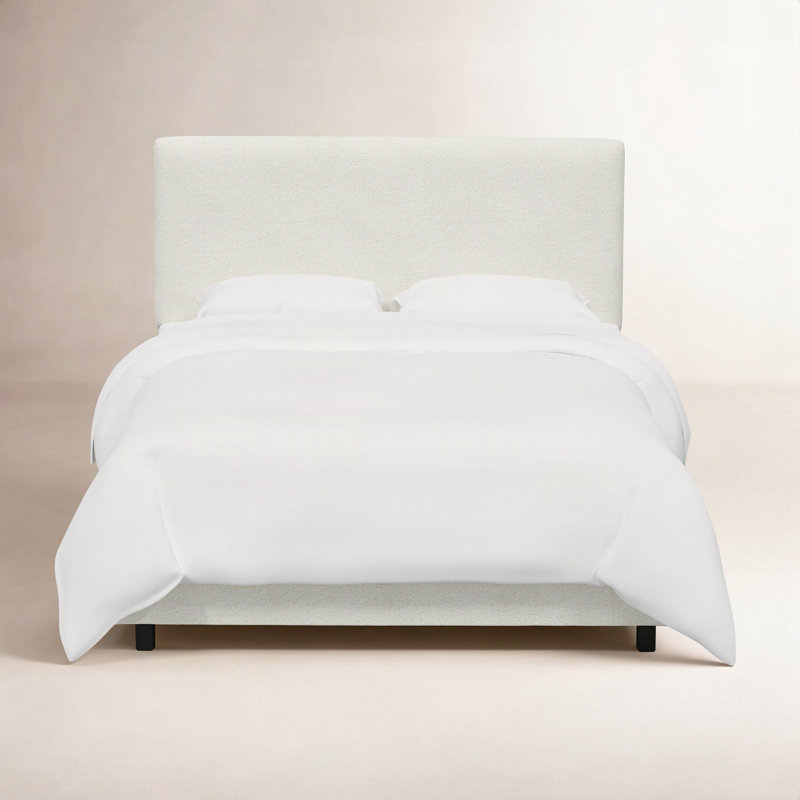 Atoll Upholstered Standard Bed, Classic Snow Boucle, King