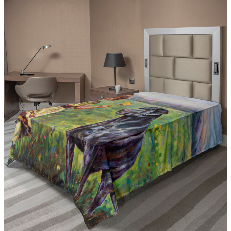 Multicolore Ambesonne, Drap plat pour lit simple TG