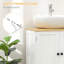 Armoire de salle de bain blanche sous le lavabo, porte double avec tablette réglable pour une utilisation murale